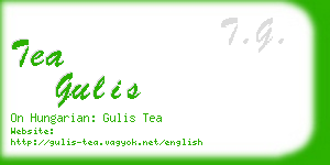 tea gulis business card